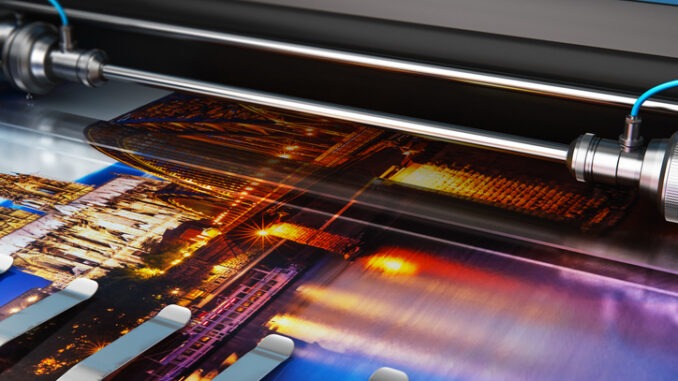 Printing photo banner on large format color plotter