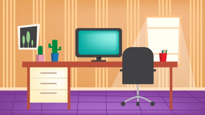 Home Office Illustration in 4K Resolution