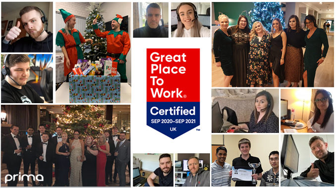 Prima earns designation as a Great Place to Work-certified ...