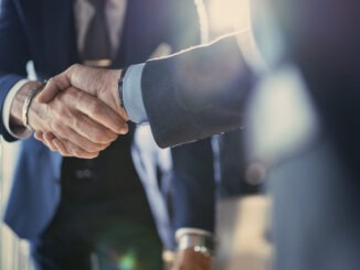 Business men shaking hands