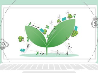 ESG sustainability business policy. Carbon credit calculate from reduce carbon footprint and carbon dioxide to carbon offset.