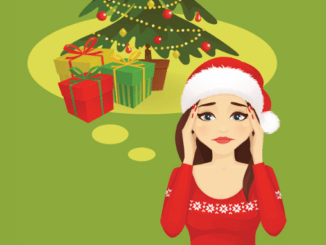 Stressed holiday woman stock illustration