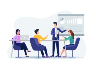 Business meeting illustration